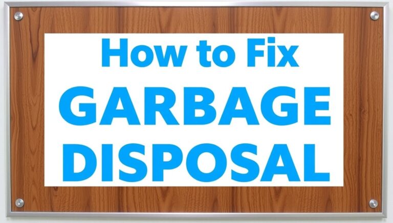 how to fix garbage disposal
