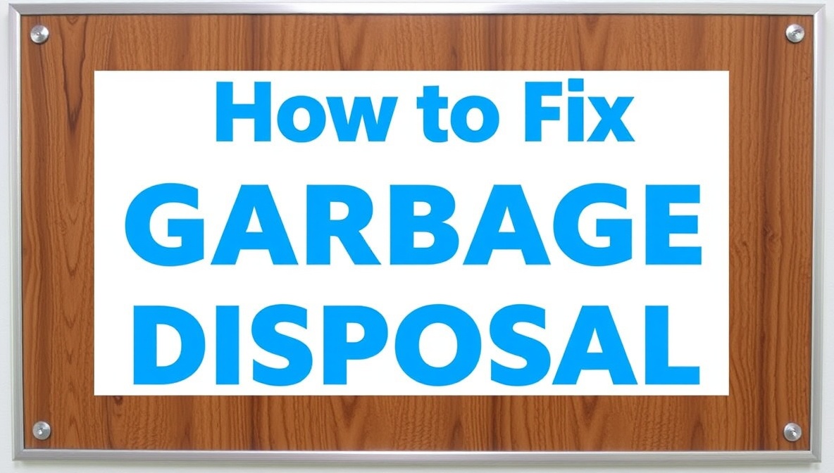 how to fix garbage disposal