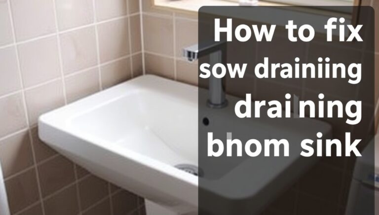 how to fix slow draining bathroom sink