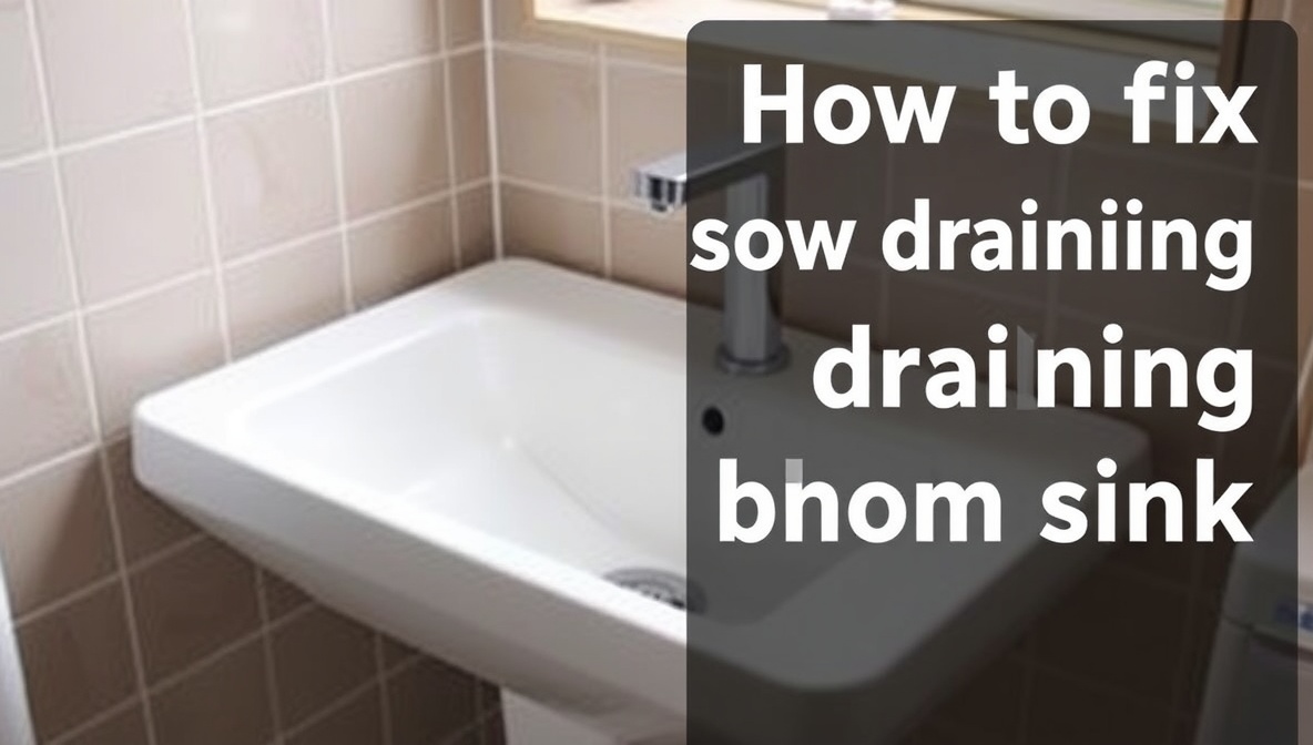 how to fix slow draining bathroom sink