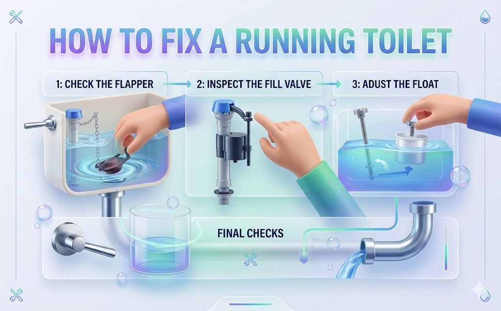how to fix a running toilet