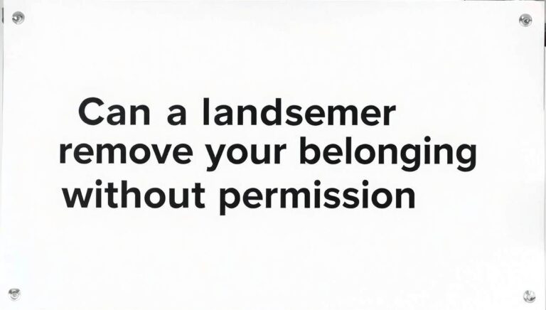 can a landlord remove your belongings without permission