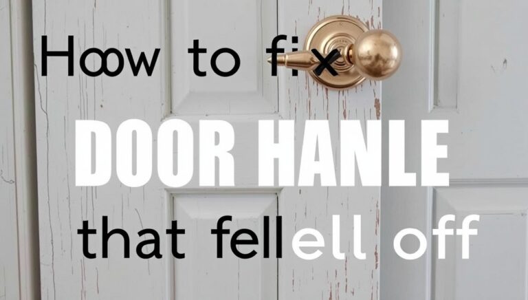 how to fix a door handle that fell off