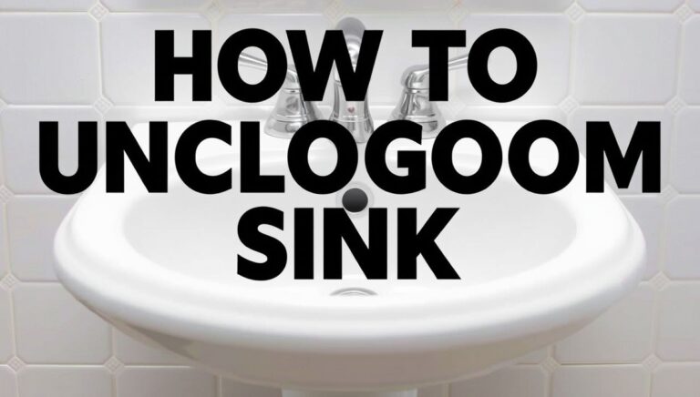 how to unclog a bathroom sink