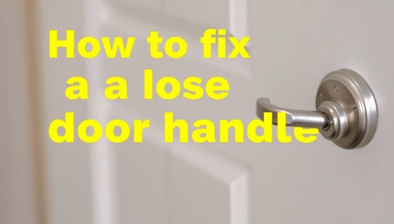 how to fix a loose door handle